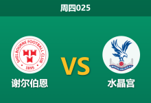 2025年12月11日 周四025 欧协联：谢尔伯恩vs水晶宫：豪门轮换遇上“生锈”防线，一场经济实惠的攻防演练？-足球赛事前瞻 | AI 智能分析 | 足球数据解读 - 球小智