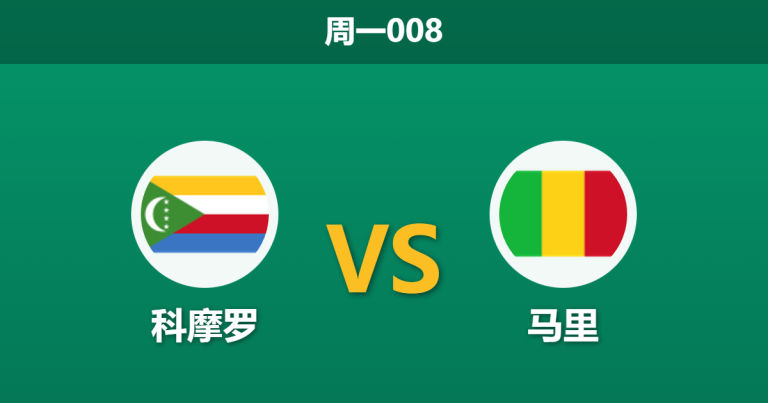 2025年12月29日 周一008 非洲杯：科摩罗 vs 马里：生死战！数据示警下的“血脉压制”能否延续？