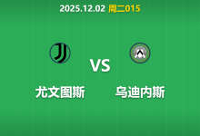 2025年12月2日 周二015 意大利杯 尤文图斯 vs 乌迪内斯-足球赛事前瞻 | AI 智能分析 | 足球数据解读 - 球小智