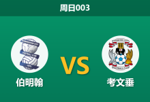 2026年1月4日 周日003 伯明翰vs考文垂：蓝军伤兵满营遇领头羊，兰帕德欲借德比战重回胜轨-足球赛事前瞻 | AI 智能分析 | 足球数据解读 - 球小智