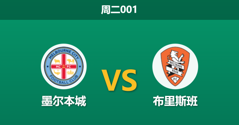 2026年1月6日 周二001 澳超深度前瞻：墨尔本城 vs 布里斯班，伤兵满营下的“青春风暴”与防线重组之战
