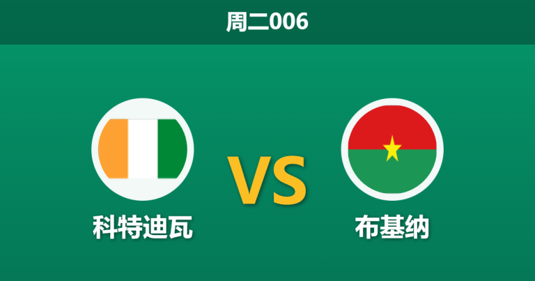 2026年1月6日 周二006 科特迪瓦 vs 布基纳赛前分析：主力门将伤缺，卫冕冠军能否90分钟解决战斗？
