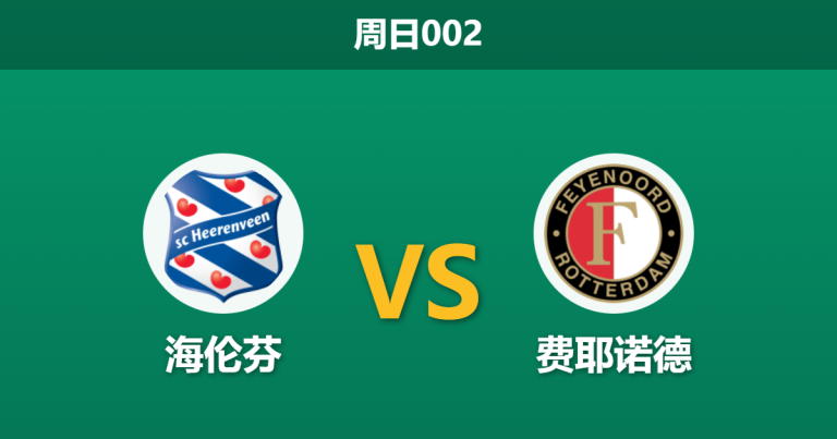 2026年1月11日 周日002 海伦芬 vs 费耶诺德赛前分析：范佩西重返旧地，费耶诺德“伤兵满营”能否全身而退？