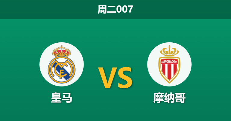 2026年1月20日 周二007 皇马 vs 摩纳哥赛前分析：防线真空遇上高压逼抢，银河战舰能否以攻代守？