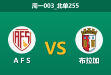 2026年2月2日 周一003_北单255 A F S vs 布拉加赛前分析：副班长防线告急，客队能否轻松穿盘？-足球赛事前瞻 | AI 智能分析 | 足球数据解读 - 球小智
