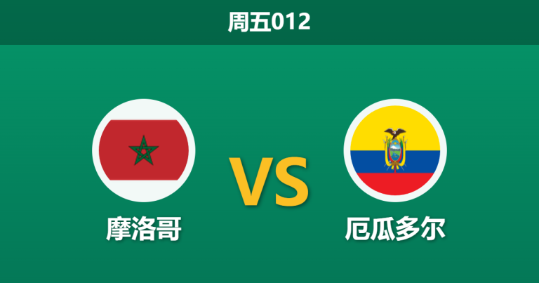 2026年3月27日 周五012 摩洛哥 vs 厄瓜多尔赛前分析：最强防线碰撞，非洲冠军能否延续不败金身？