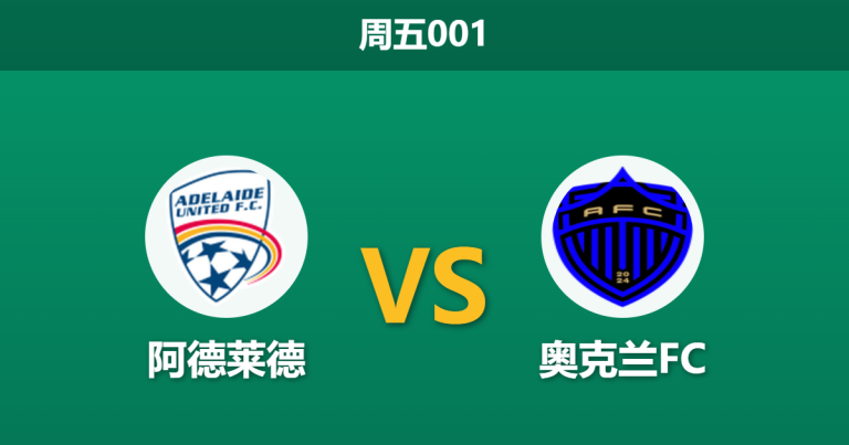 2026年5月15日 周五001 阿德莱德 vs 奥克兰FC赛前分析：奥克兰遭遇伤病潮，主队能否主场破局？