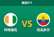 2026年6月14日 周日011 科特迪瓦 vs 厄瓜多尔赛前分析:恩迪卡伤缺,南美铁骑能否击穿非洲大象?-足球赛事前瞻 | AI 智能分析 | 足球数据解读 - 球小策
