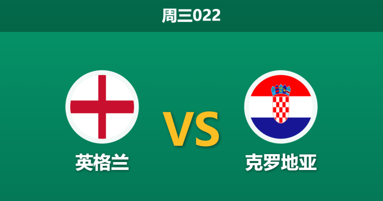 2026年6月17日 周三022 英格兰 vs 克罗地亚赛前分析：三狮军团身价碾压，格子军团核心伤疑能否爆冷？