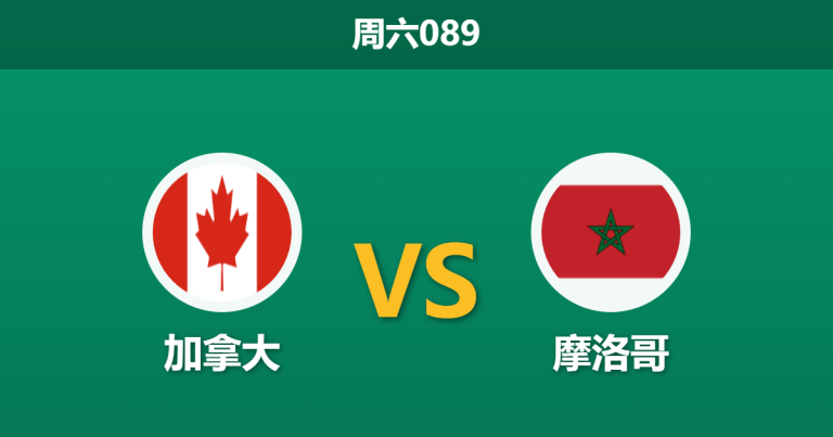 2026年7月4日 周六089 加拿大 vs 摩洛哥赛前分析：科内伤缺，摩洛哥大热之下是否合理？