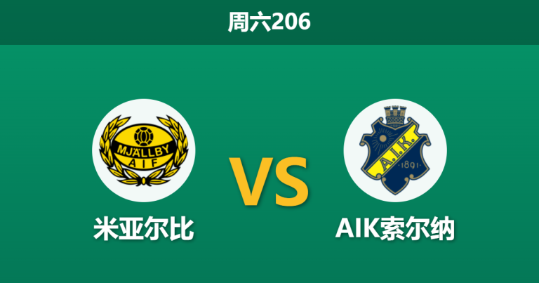 2026年7月11日 周六206 米亚尔比 vs AIK索尔纳赛前分析：卫冕冠军防线松动，AIK残阵能否全身而退？