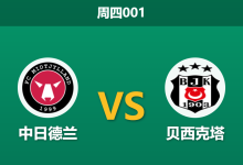 2026年7月30日 周四001 中日德兰 vs 贝西克塔赛前分析：首回合染红惜败，回到主场能否逆转翻盘？-足球赛事前瞻 | AI 智能分析 | 足球数据解读 - 球小策