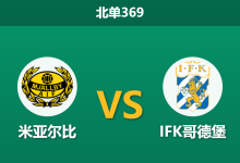 2026年9月7日 北单369 米亚尔比 vs IFK哥德堡赛前分析:防线漏洞百出,平局高赔是否暗示分胜负?-足球赛事前瞻 | AI 智能分析 | 足球数据解读 - 球小策