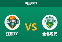 2026年9月9日 周三001 江原FC vs 全北现代赛前分析:双方攻防核心大面积缺阵,平手数据的让步是否合理?-足球赛事前瞻 | AI 智能分析 | 足球数据解读 - 球小策