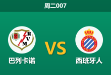2026年9月15日 周二007 巴列卡诺 vs 西班牙人赛前分析:巴列卡诺伤兵满营且失主场优势,数据让步是否暗藏杀机?-足球赛事前瞻 | AI 智能分析 | 足球数据解读 - 球小策