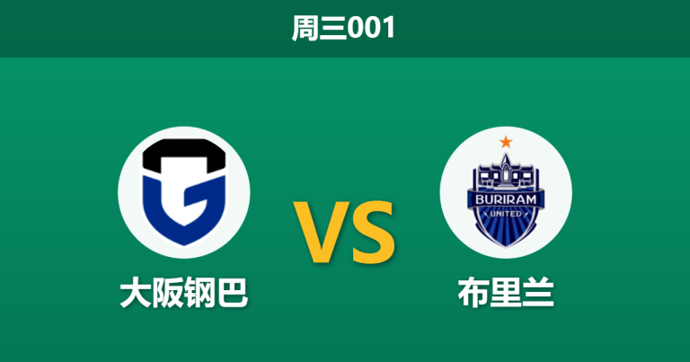 2026年10月28日 周三001 大阪钢巴 vs 布里兰赛前分析：亚冠连胜的大阪钢巴，主场让步是否面临防线隐患？
